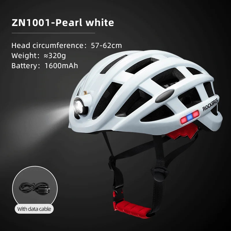ROCKBROS USB Charging Cycling Light Helmet With Front LED Safety