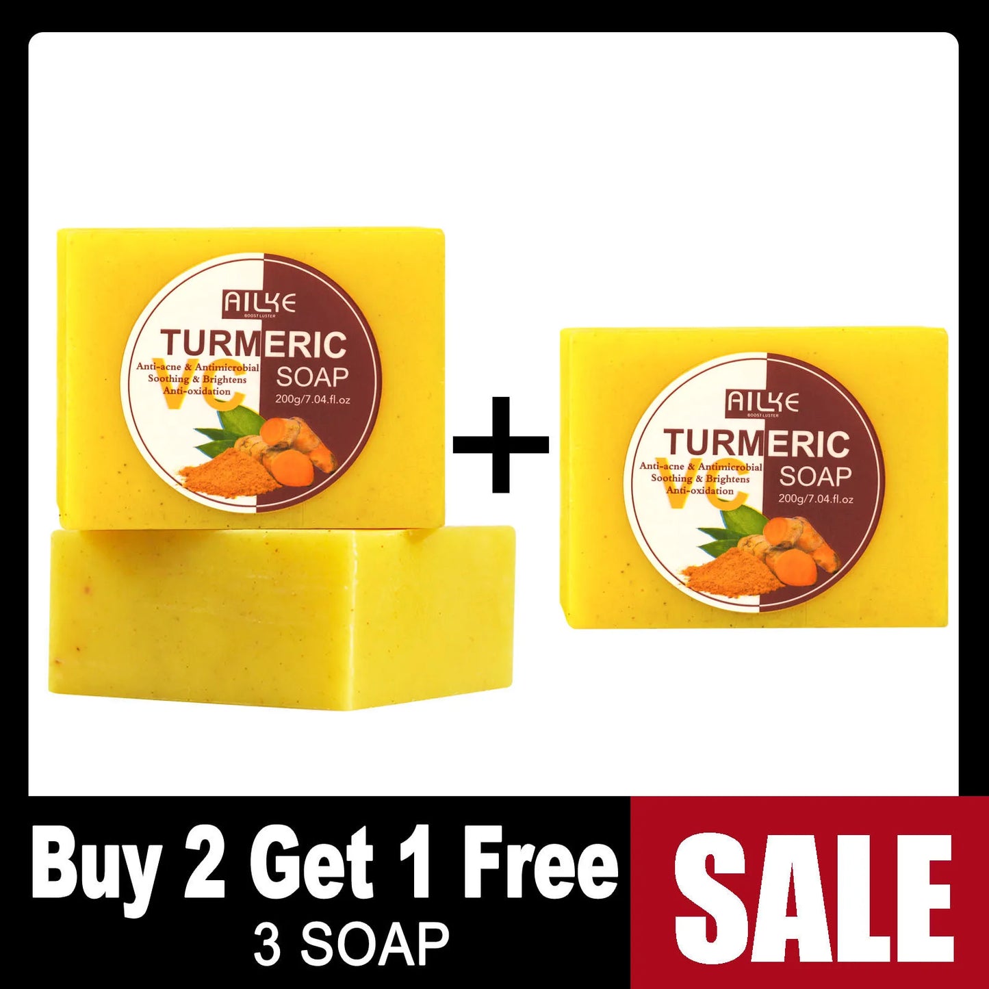 AILKE Aloe Vera Whitening Soap Acne Removal Radiant Skin
