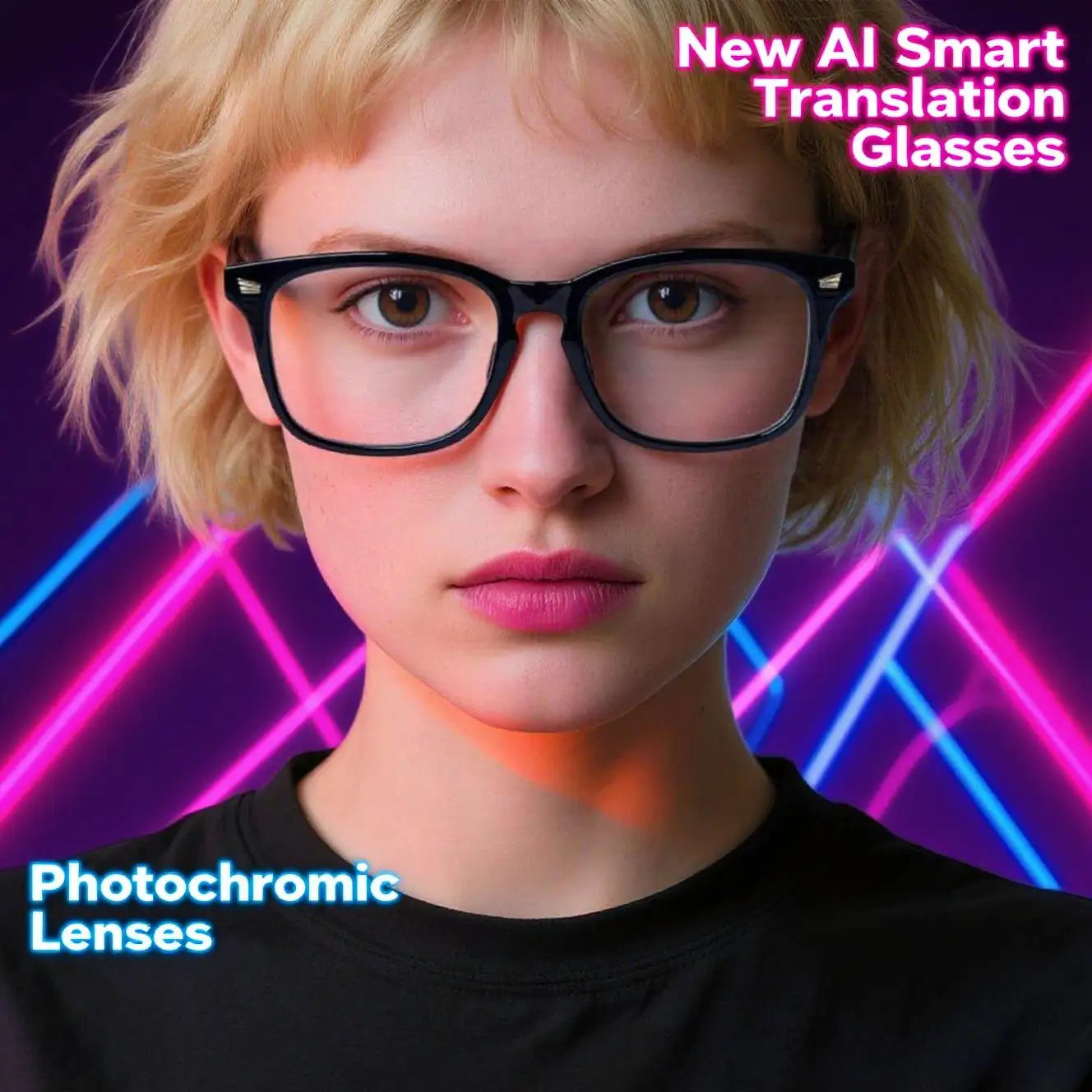 Giinova Smart Glasses With App Translation Open Ear Audio Calls