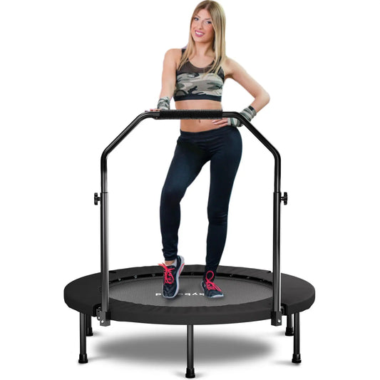 Rebounder Trampoline For Adults With Adjustable U Bar Handle