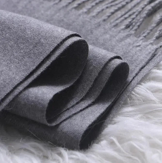 Premium Cashmere Wool Shawl Wrap Scarf Unisex Blanket