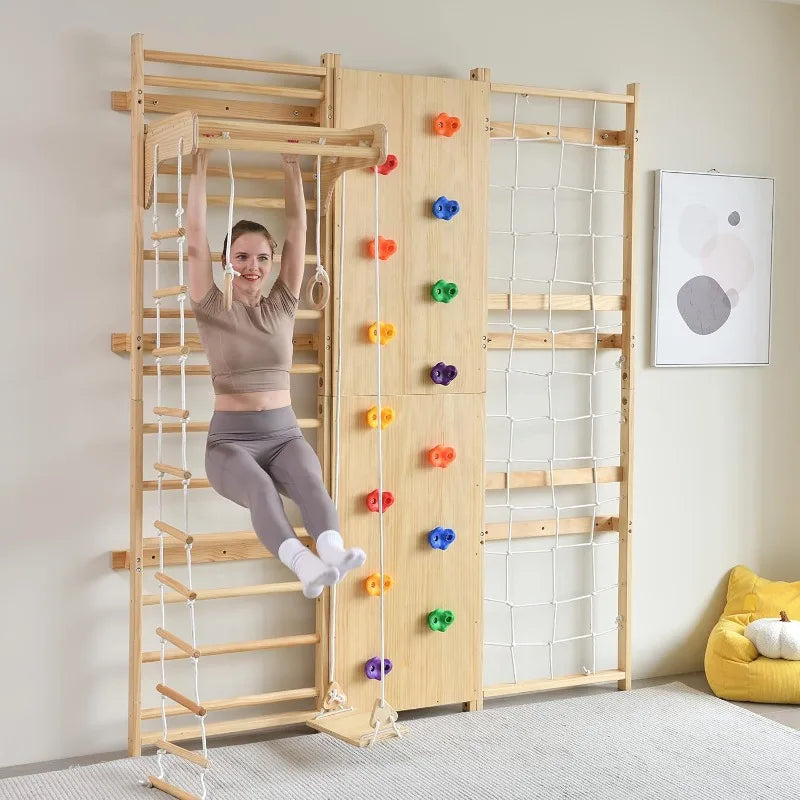 9-In-1 Swedish Ladder Wall Gym Set For Full Body Workout