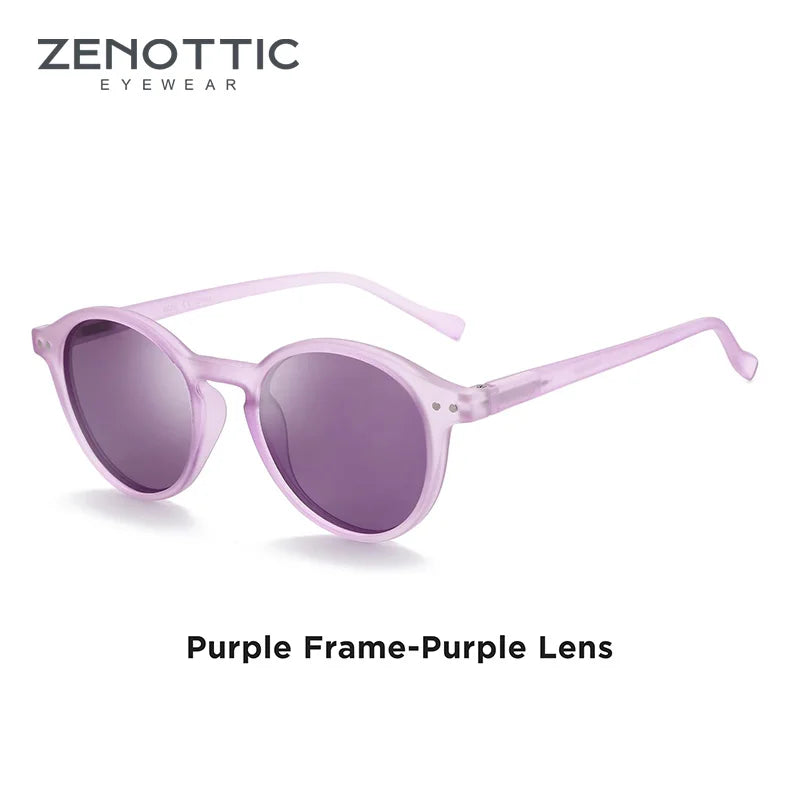 Zenottic Retro Polarized Sunglasses Vintage Round Frame UV400