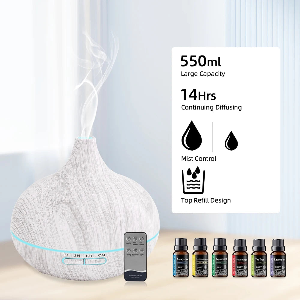 Miflame UltraQuiet 7in1 Smart Home Aroma Diffuser Humidifier Purifier NightLight
