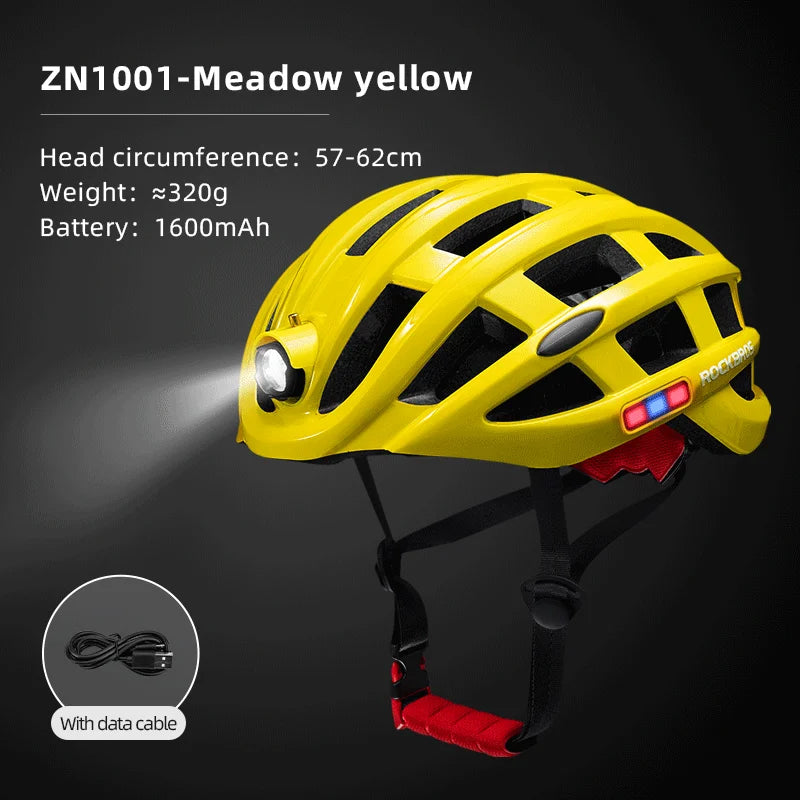 ROCKBROS USB Charging Cycling Light Helmet With Front LED Safety