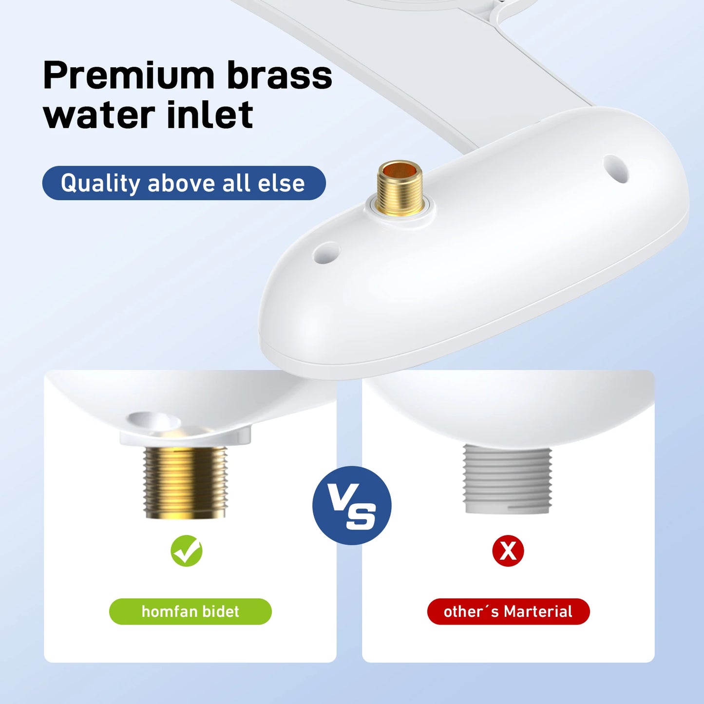 HiMISSH Bidet Attachment for Toilet Fresh Water Non Electric