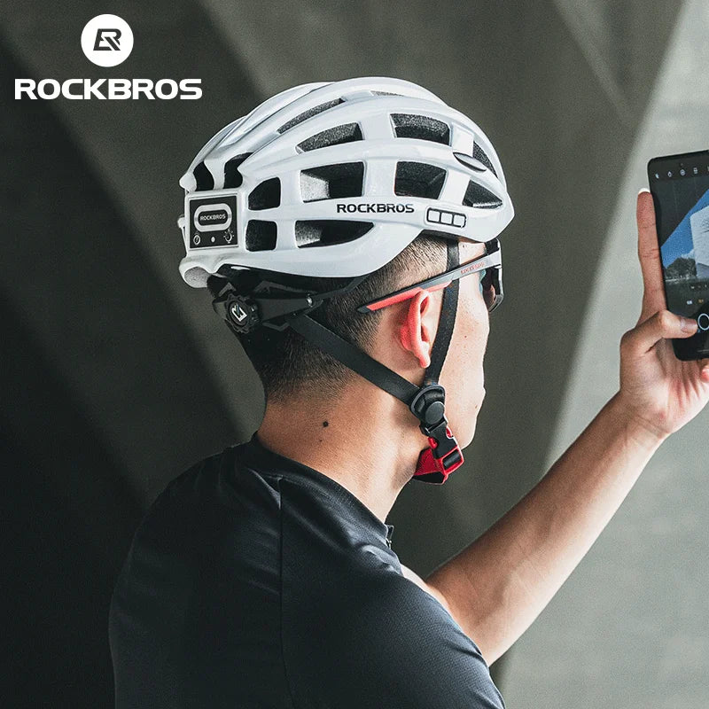 ROCKBROS USB Charging Cycling Light Helmet With Front LED Safety