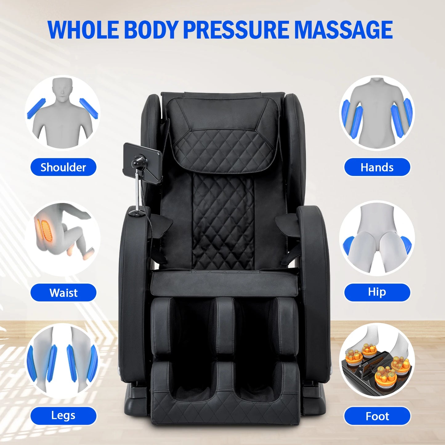 Electric Massage Chair Full Body Shiatsu Kneading Heating Zero Gravity