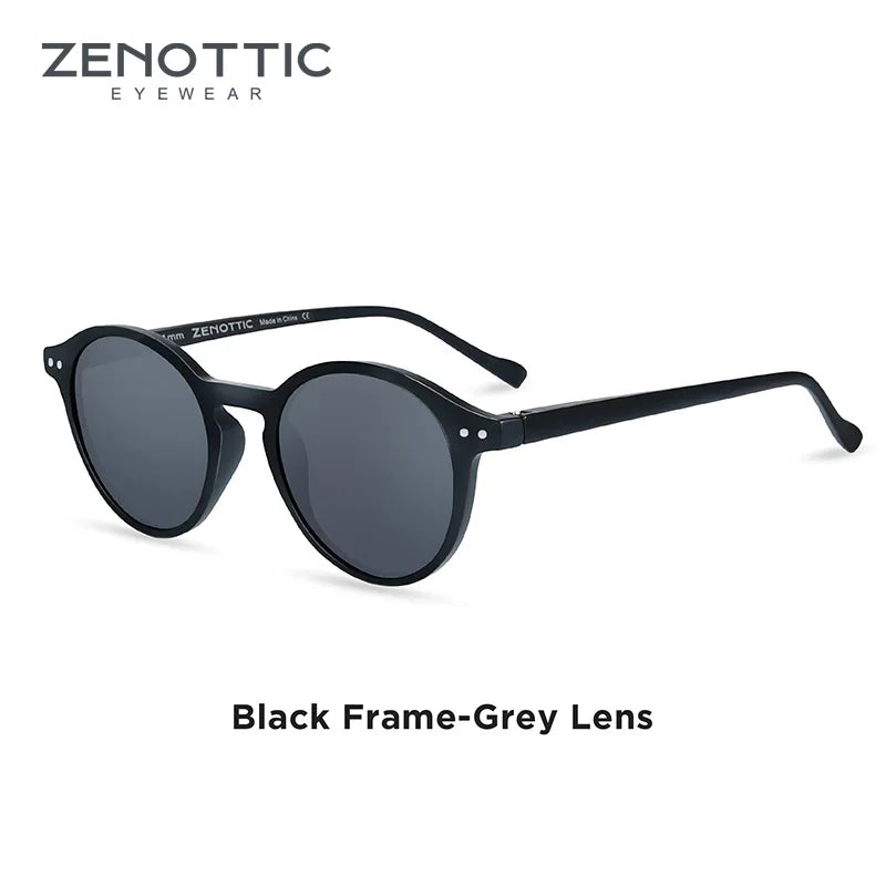 Zenottic Retro Polarized Sunglasses Vintage Round Frame UV400