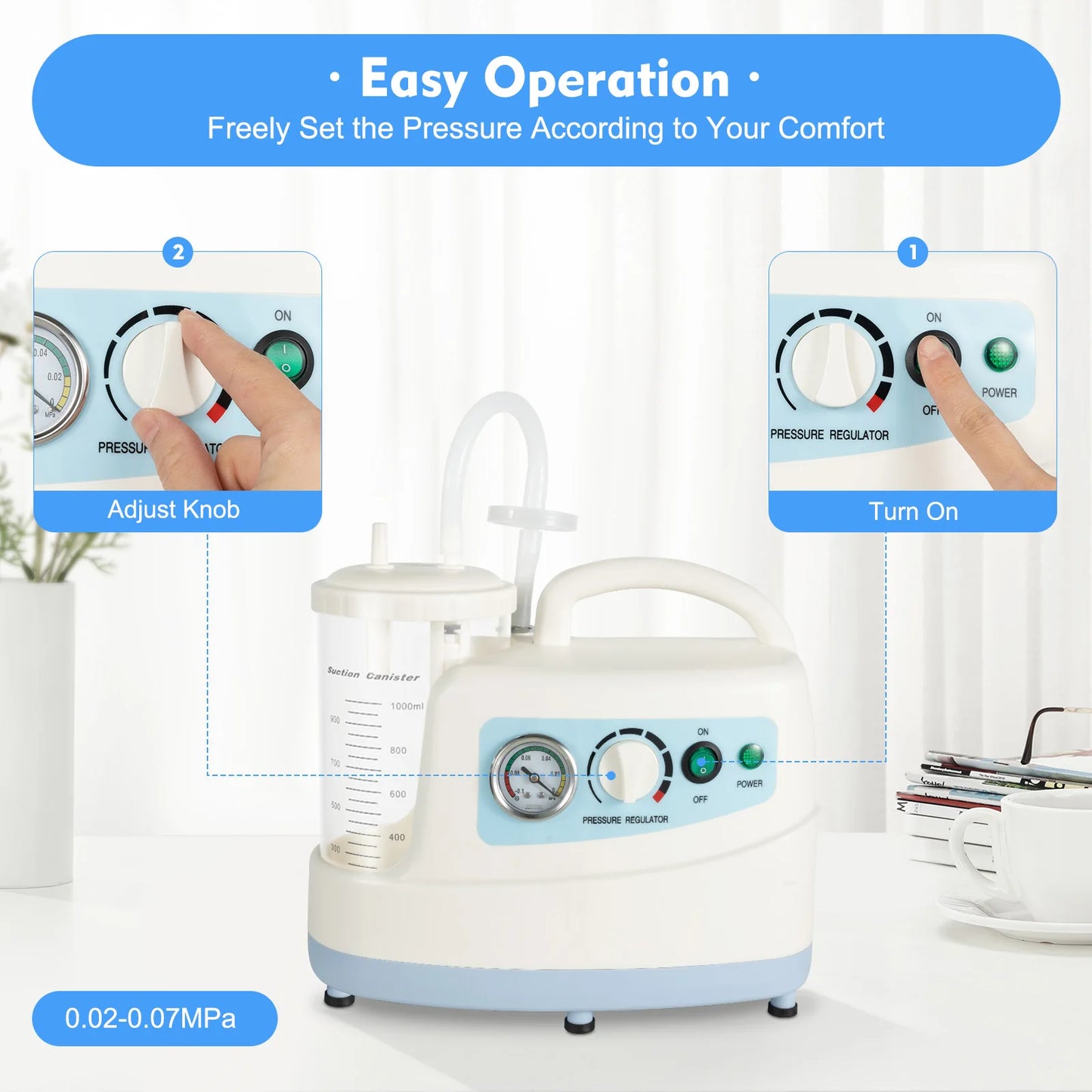 Portable Electric Suction Machine - High-Efficiency, Safe, and Convenient for Clear Breathing & Respiratory Health