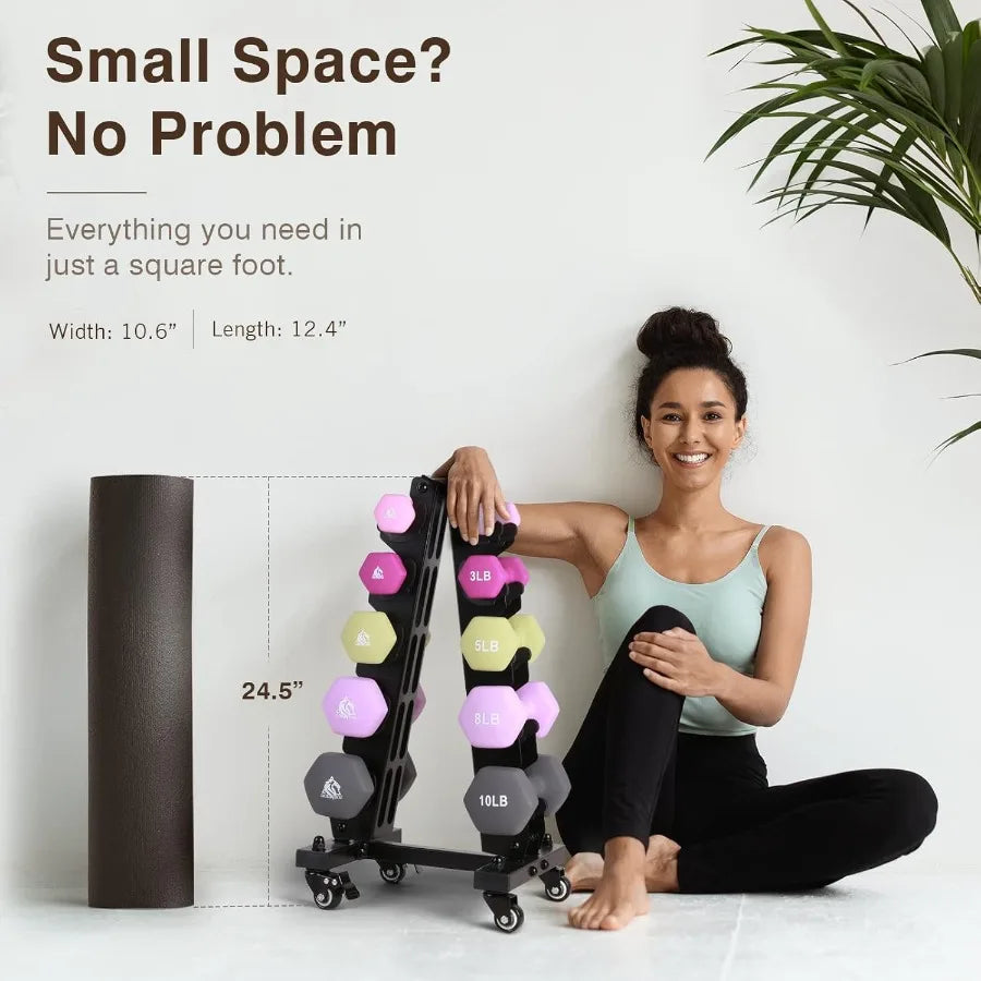 Neoprene Coated Dumbbell Set Of 2 For Strength Training