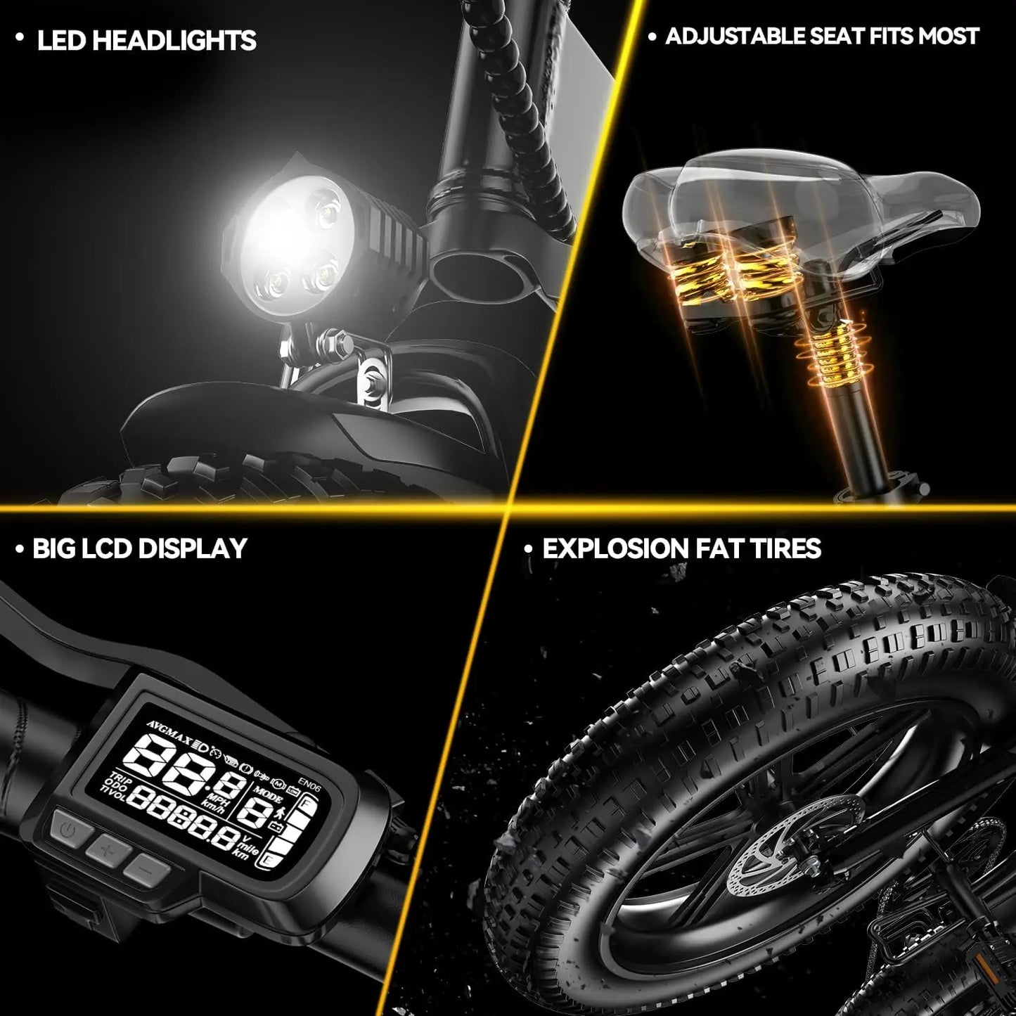 CYBERVELO MARS700 Folding Ebike With Removable Battery 1000W 28MPH