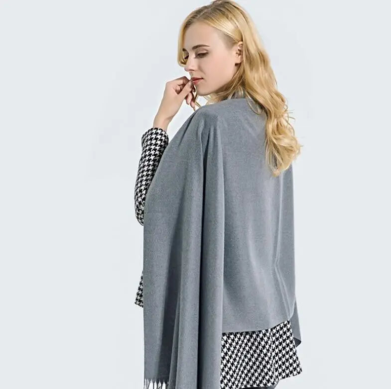 Premium Cashmere Wool Shawl Wrap Scarf Unisex Blanket