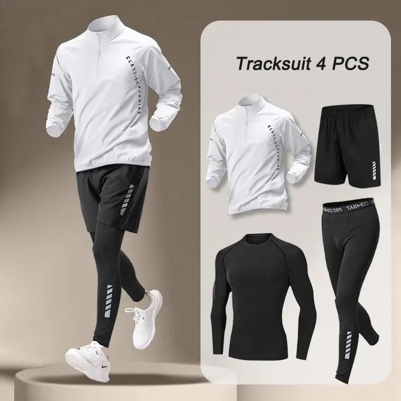 Unisex Quick Dry Outdoor Running Jacket Set For Fitness Wear