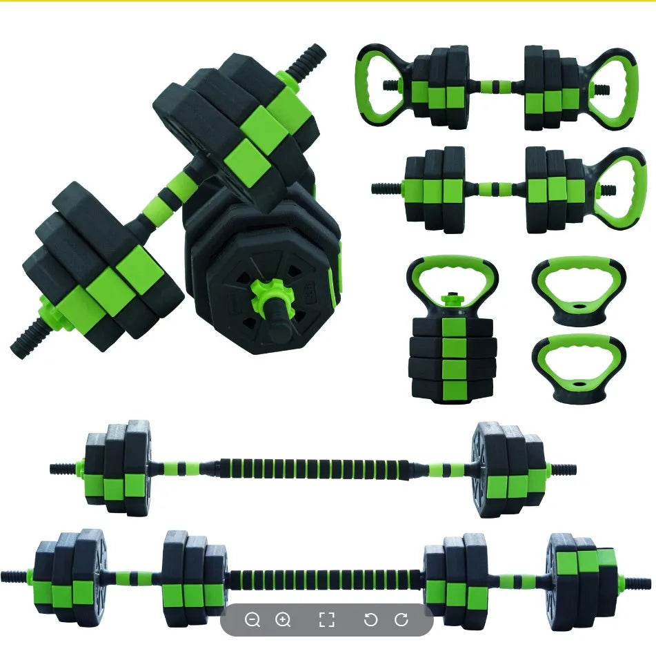 HiMISS 4 In 1 Adjustable Kettlebell Dumbbell Barbell Set
