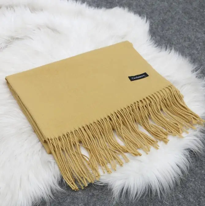 Premium Cashmere Wool Shawl Wrap Scarf Unisex Blanket