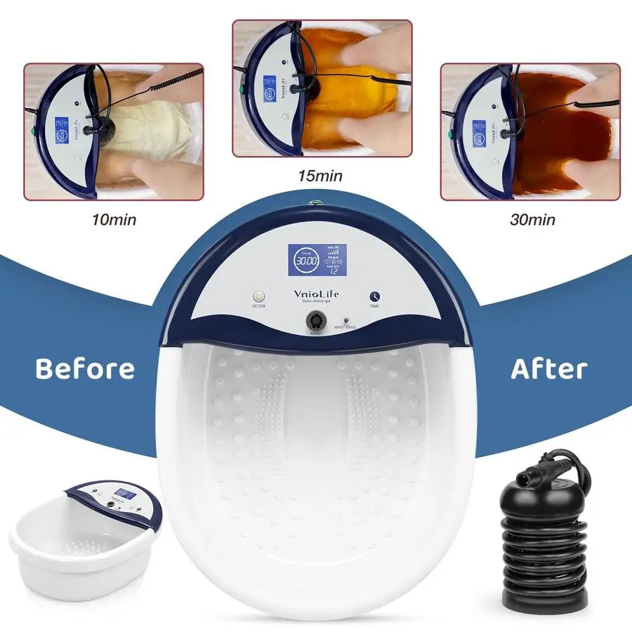 Ion Detox Foot Bath Machine With LCD Timer Slippers