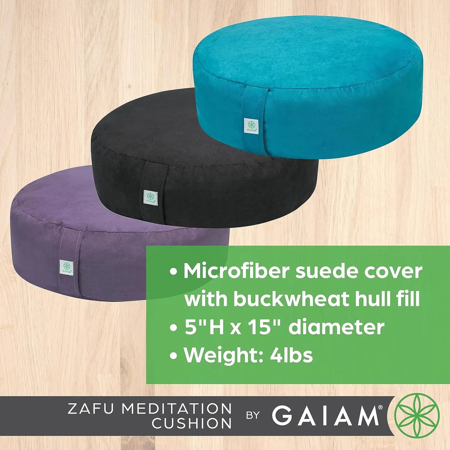 Ergonomic Buckwheat Meditation Cushion for Yoga and Relaxation, Adjustable Support