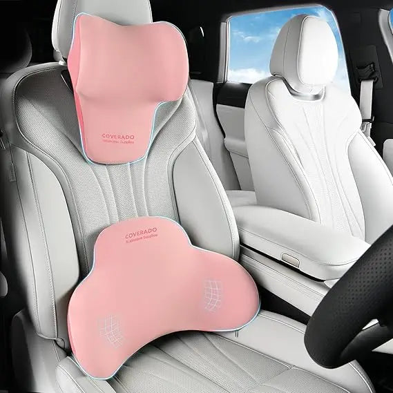 Lumbar Support Memory Foam Neck Pillow for Car and Office