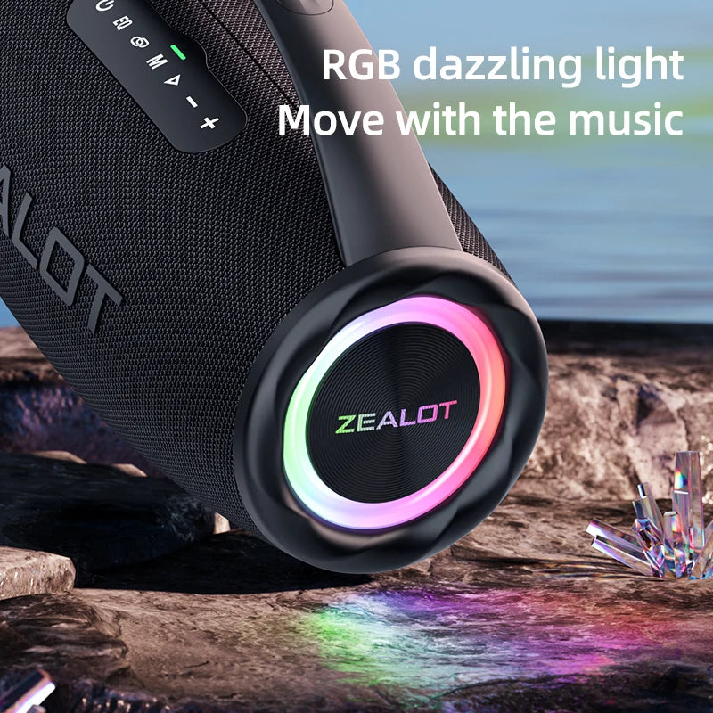 Zealot S97 80W Bluetooth Speaker RGB Light Waterproof Subwoofer
