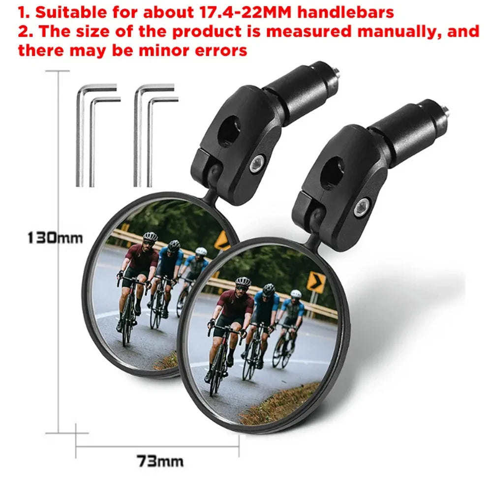 Bicycle Mirror Rearview Adjustable Wide Angle Handlebar