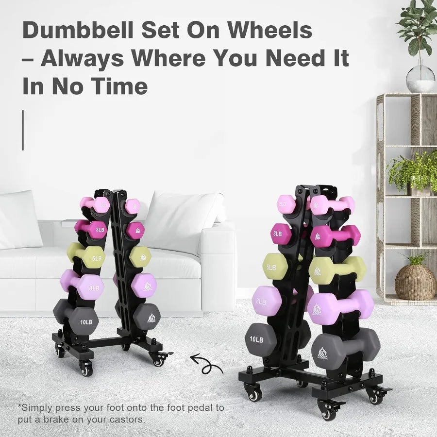 Neoprene Coated Dumbbell Set Of 2 For Strength Training