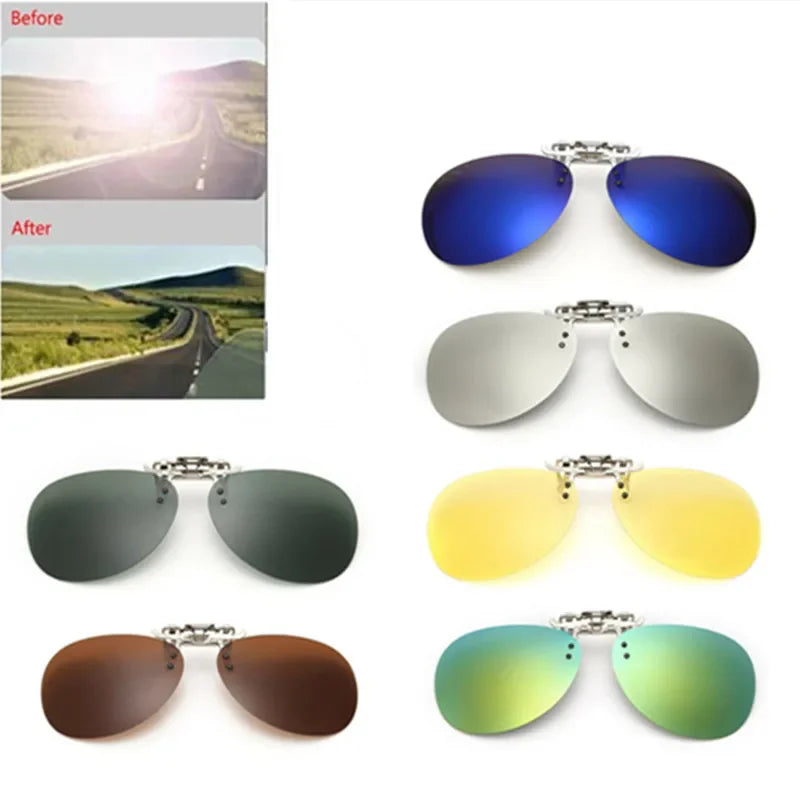 KLASSNUM Polarized Clip On Sunglasses Photochromic For Unisex Driving