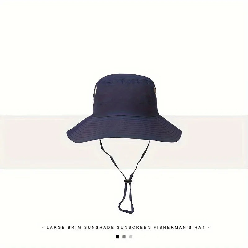 New Fisherman's Hat Fashionable and Versatile Sunscreen Mountaineering Hat Adjustable Breathable Waterproof Outdoor Camping Hat