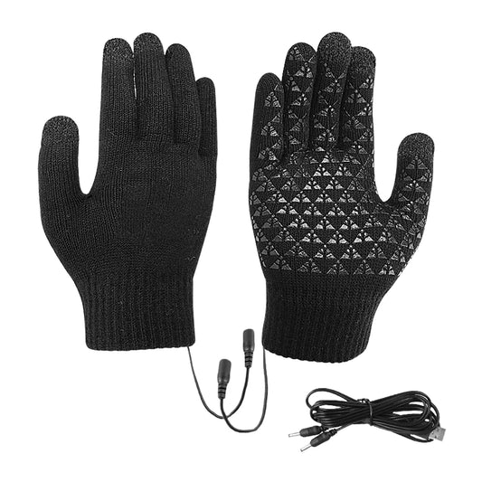 Electric Heated Gloves Touch Screen Outdoor Riding Skiing Mitten USB Heated Gloves Winter Cycling Gloves for Backpacking Mountai