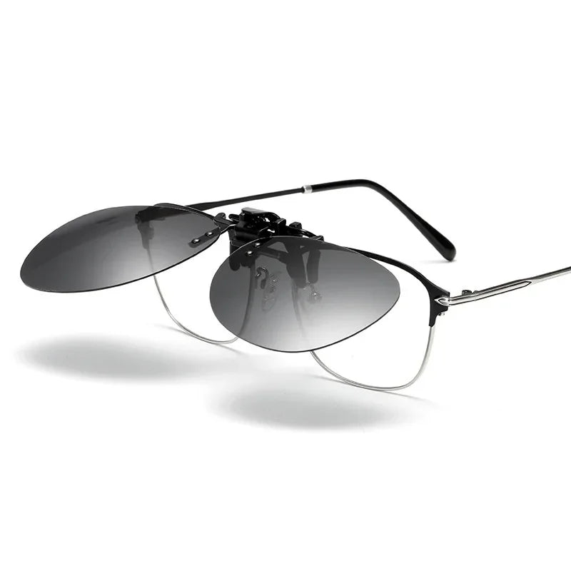 KLASSNUM Polarized Clip On Sunglasses Photochromic For Unisex Driving