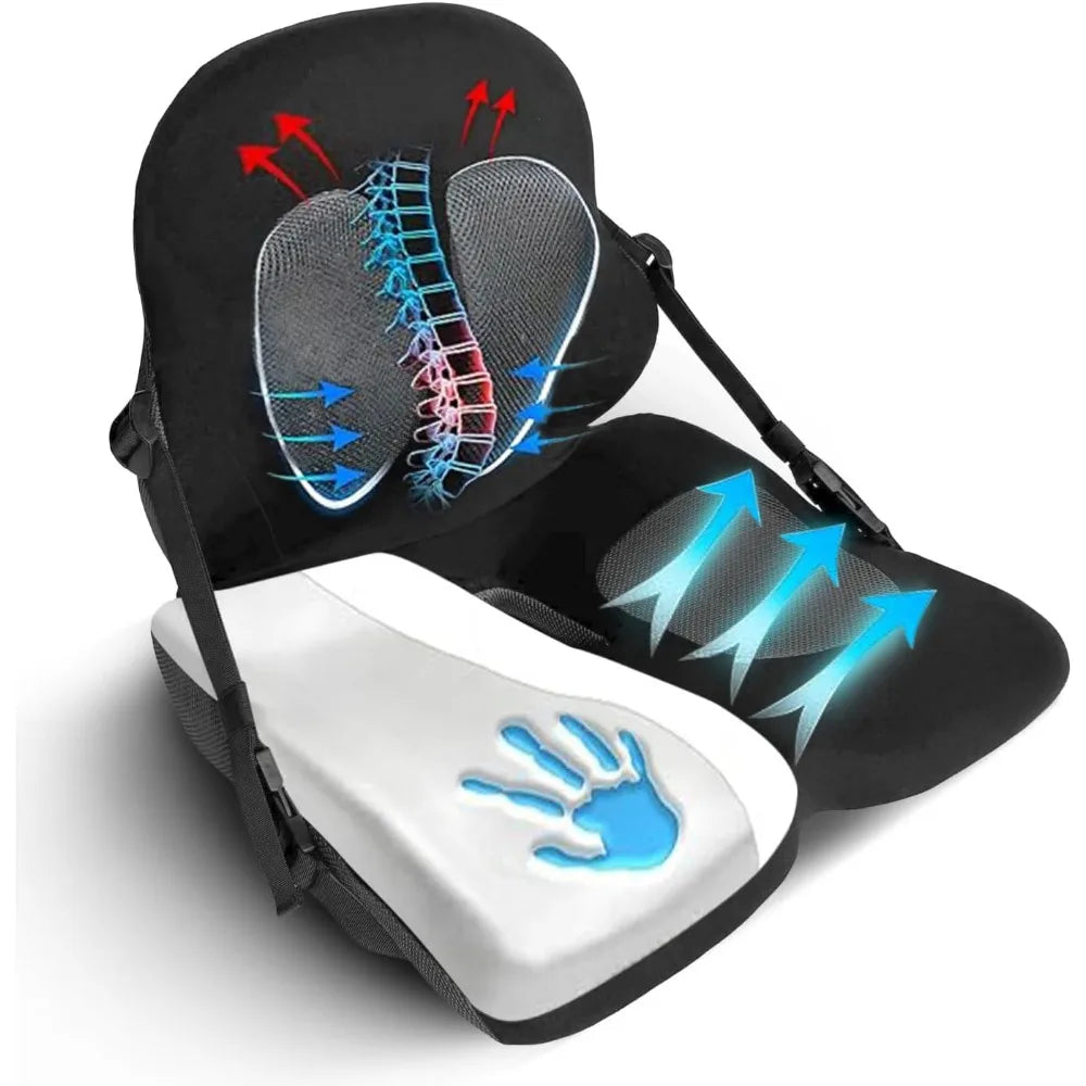 Ergonomic Memory Foam Lumbar Support Cushion For Office Chairs