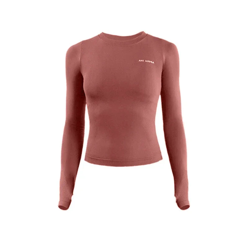Women's Long Sleeve Top Yoga Shirts Running T-Shirt Workout Fitness Gym Sports Top