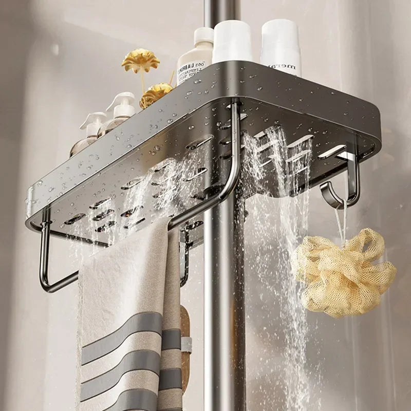 Dawndesslo Shower Head Holder Wall Mount Storage Shelf