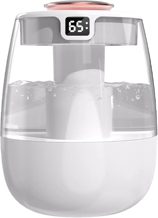 Cool Mist Humidifier 2.2L Top-Fill, Quiet Digital Display, Night Light, Auto Shut-Off, USB-Powered