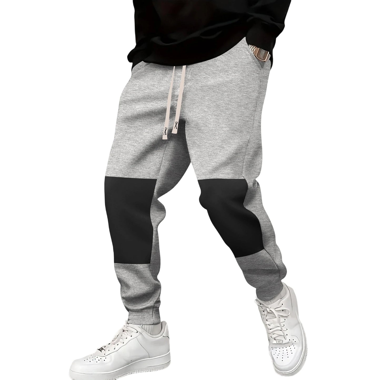 Men s  Fit Drawstring Jogger Pants with Side Pockets and Contrast Color Detailing for Comfort and Style