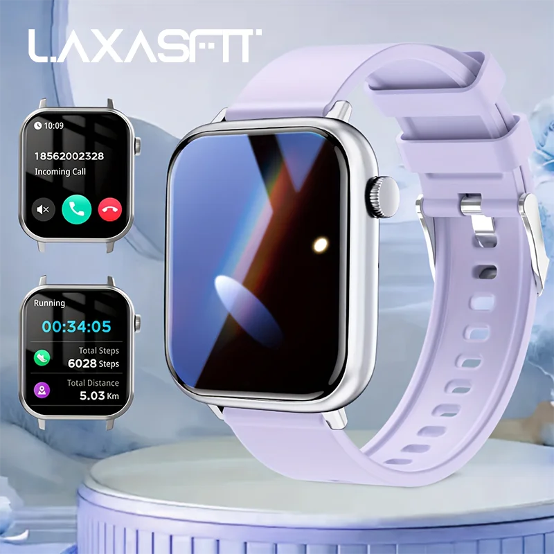 LAXASFIT Waterproof Smartwatch Bluetooth Call Voice Assistant Supports Android IOS