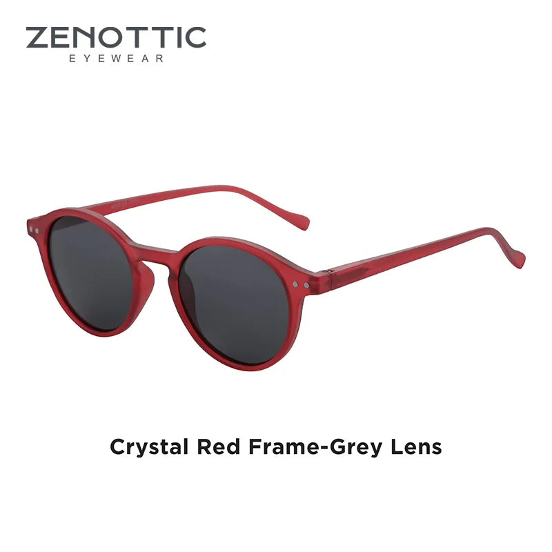 Zenottic Retro Polarized Sunglasses Vintage Round Frame UV400