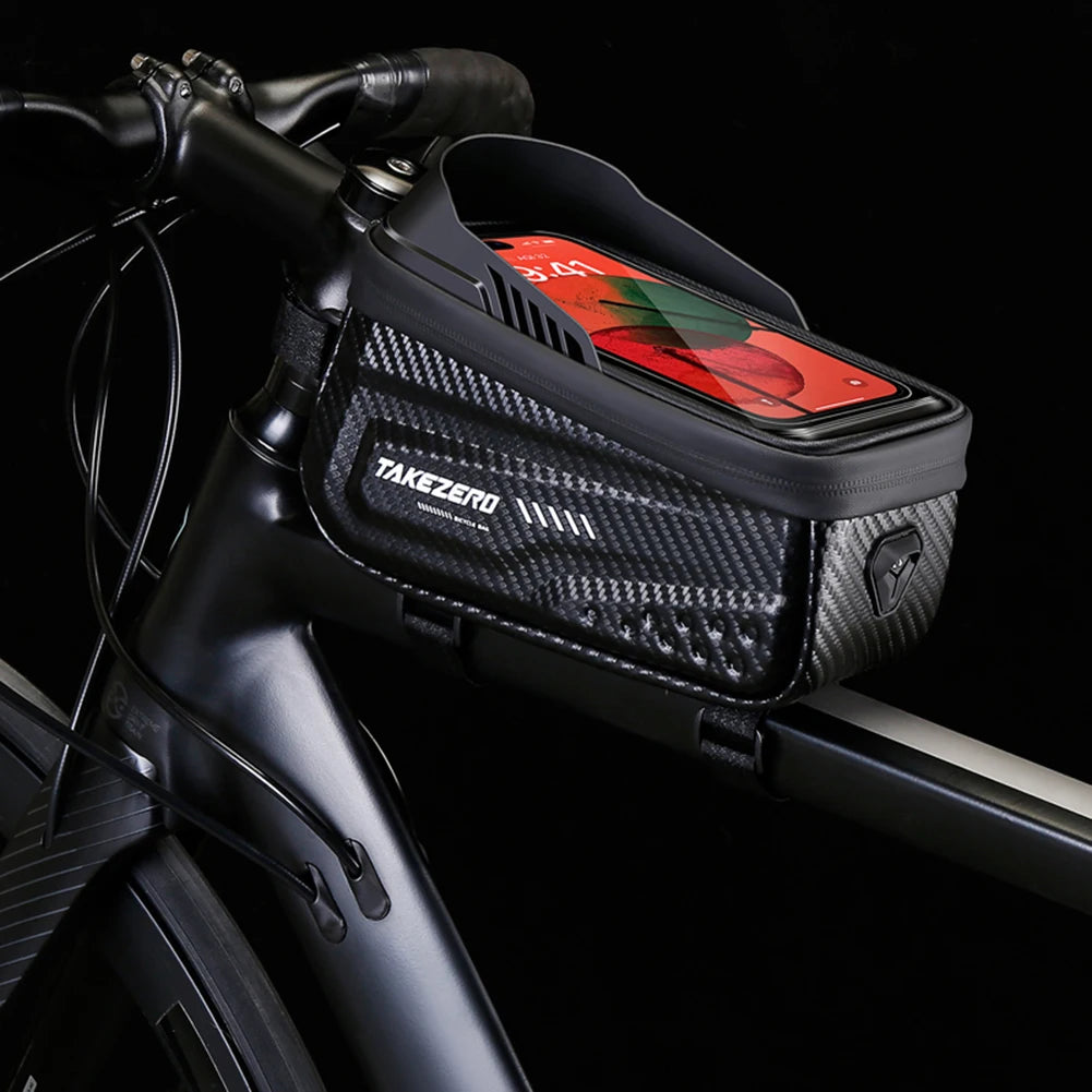 Bicycle Front Frame Bag Waterproof Touch Screen Road Bike