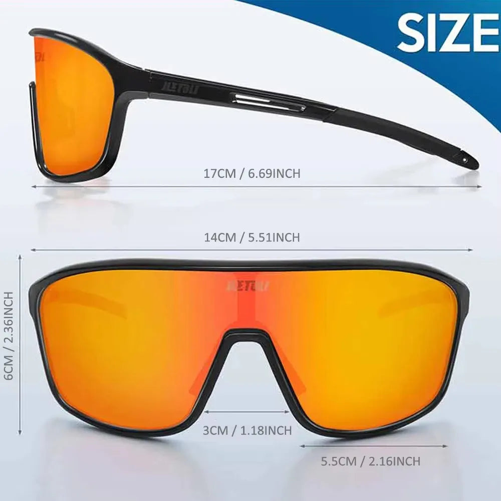 UV Protection Polarized Photochromic Cycling Glasses Windproof for Road MTB Biking Anti-Fog Sports Sunglasses Men Women