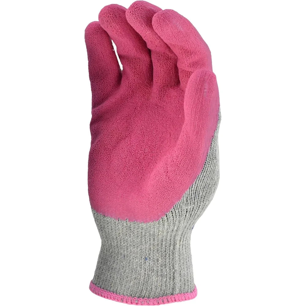 Breathable Gardening Gloves Women Non-Slip Grip 12 Pairs Rubber Coated Comfortable Lightweight Durable Weeding Planting