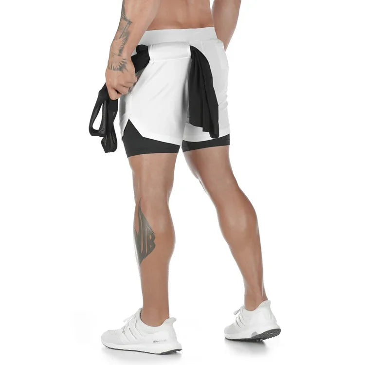 Men Running Shorts Quick Dry 2 In 1 Gymnasium Fitness