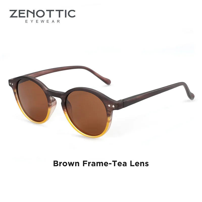 Zenottic Retro Polarized Sunglasses Vintage Round Frame UV400