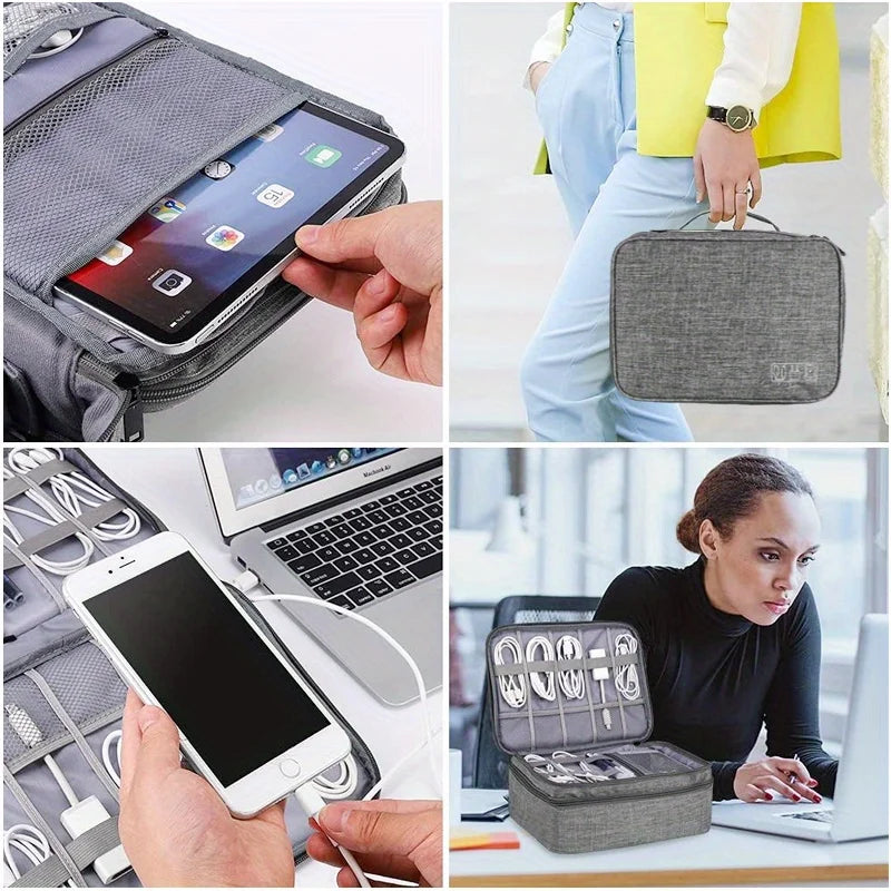 ATMDOGCN Travel Cable Organizer Bag Portable Electronics Storage Case Waterproof