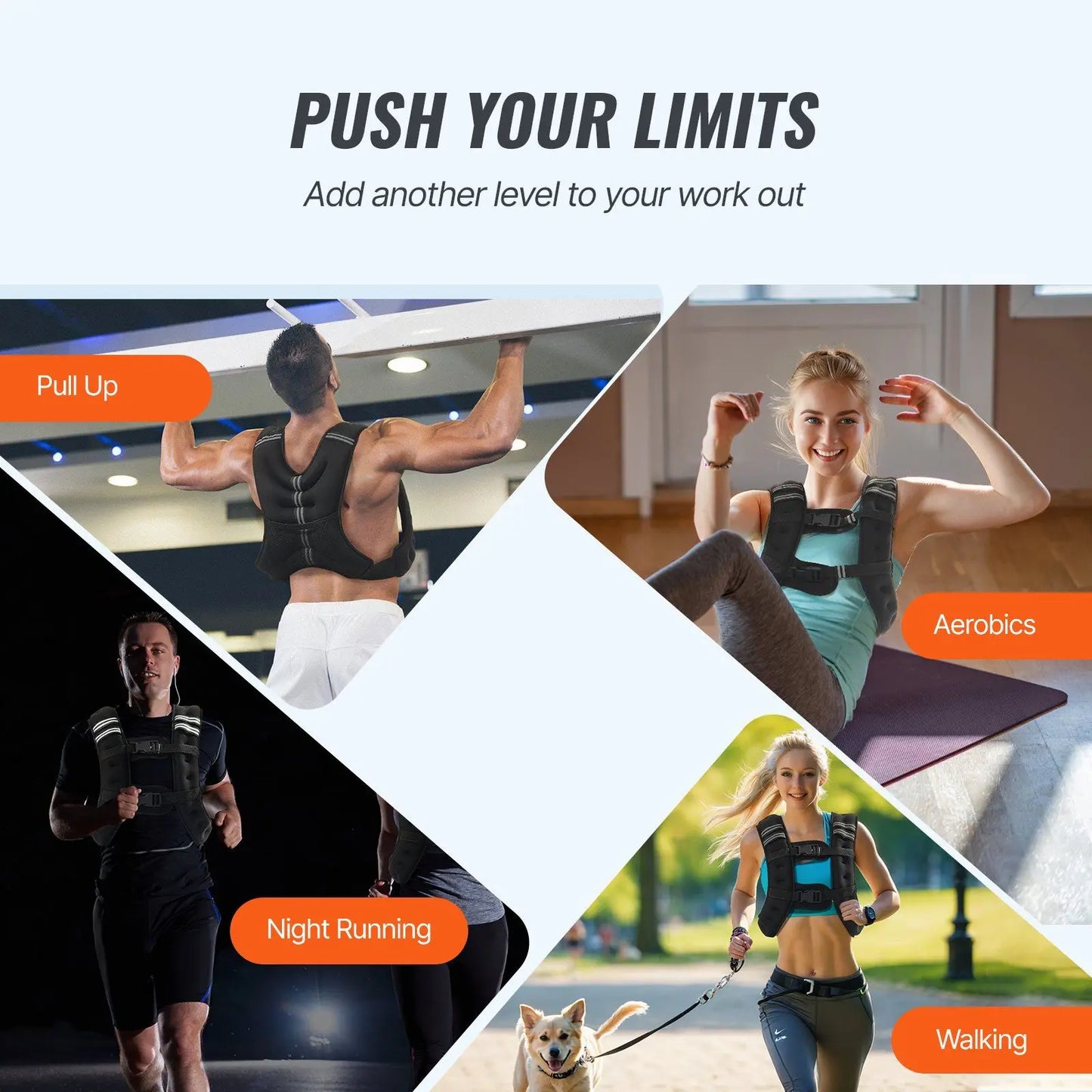 Weighted Vest 12 Lbs Adjustable Reflective Straps for Running