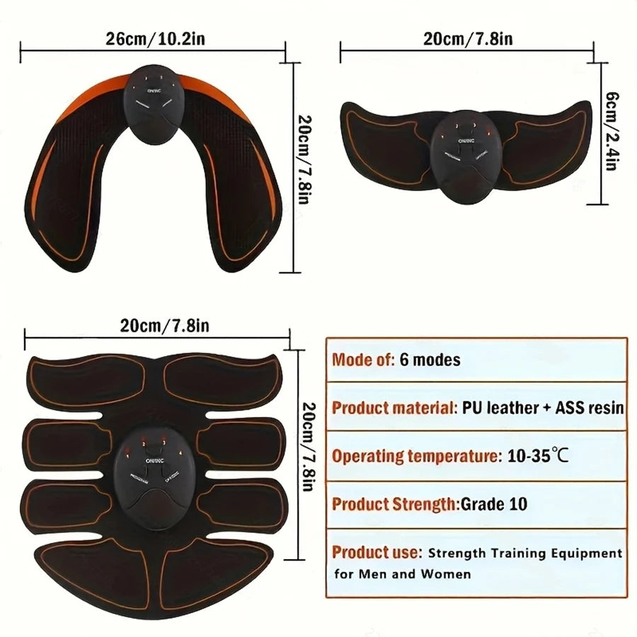 Abs Stimulator EMS Muscle Toning Device With 6 Modes