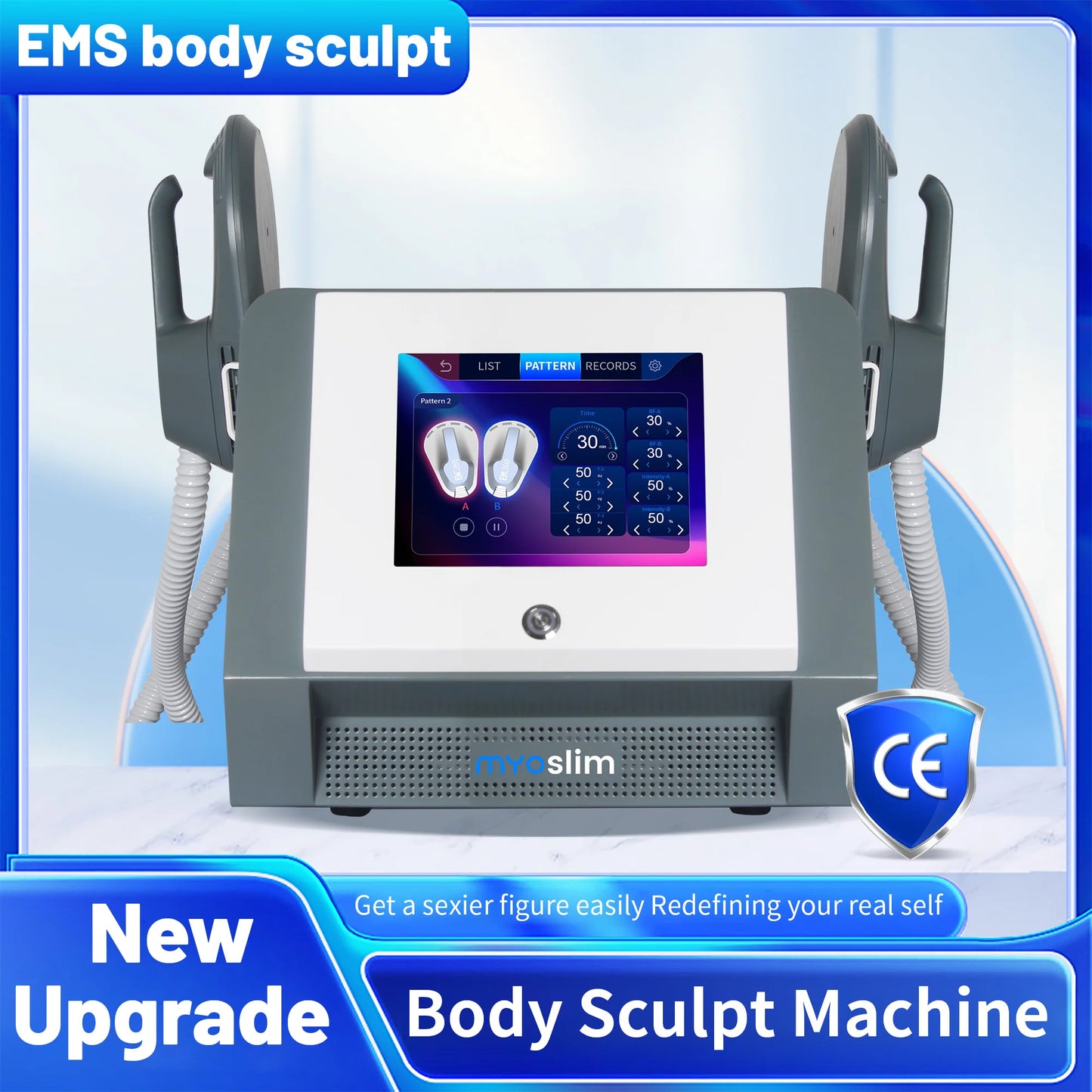 MYOSLIM Neo Portable EMS Machine Electromagnetic Muscle Stimulator Fat Removal