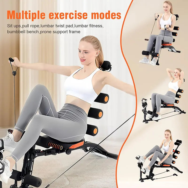 KBQ Foldable Abdominal Exercise Bench Adjustable Sit-Up Machine Core Trainer