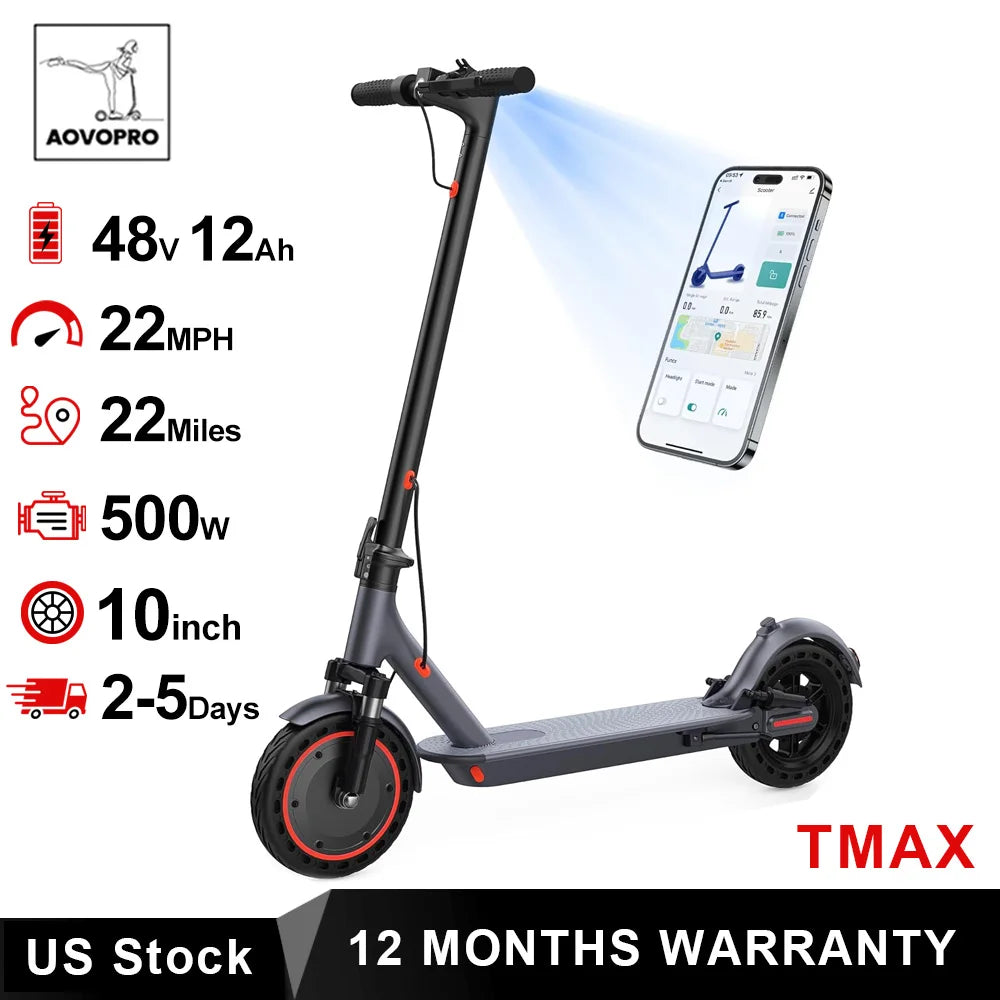 AOVOPRO TMAX Electric Scooter 500W 22 MPH