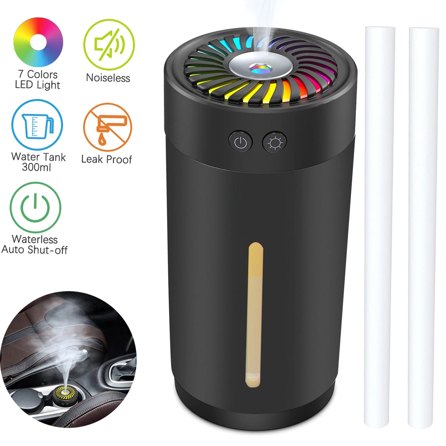 Romellar Ultrasonic USB Humidifier With Dual Mist Modes