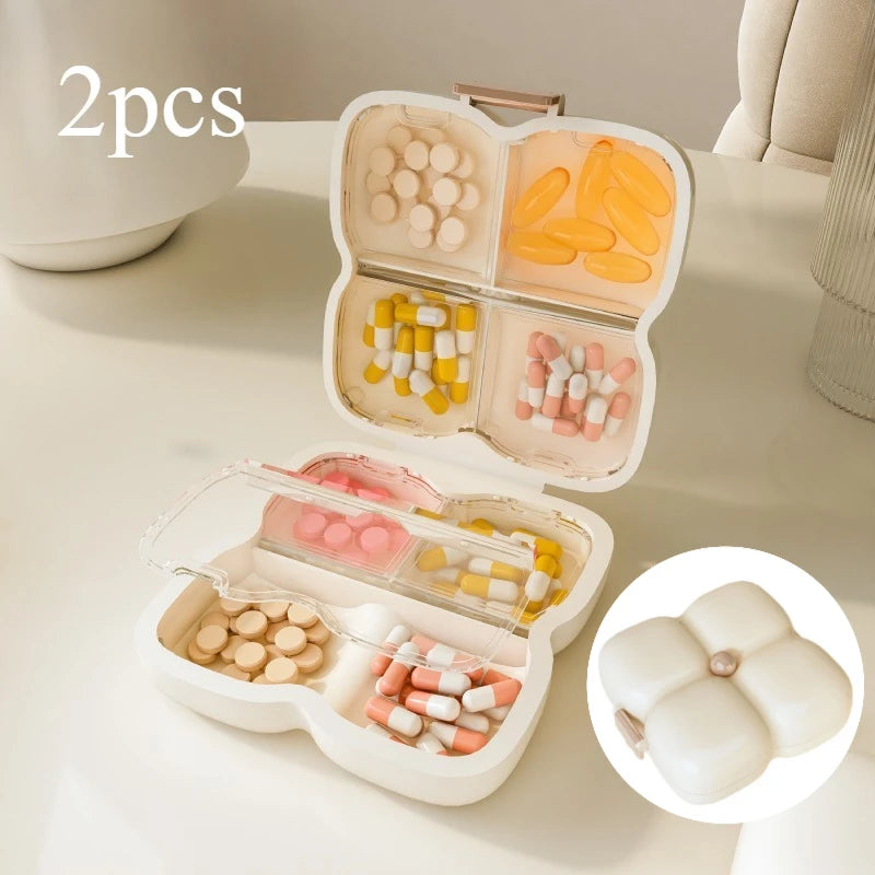 7 Grids Mini Portable Pill Box Weekly Medicine Vitamin Storage Organizer Travel Tablets Sealed Box Pills Case Container